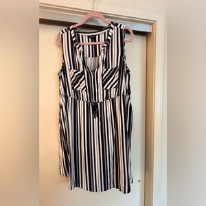 Torrid Navy and White Striped Dress